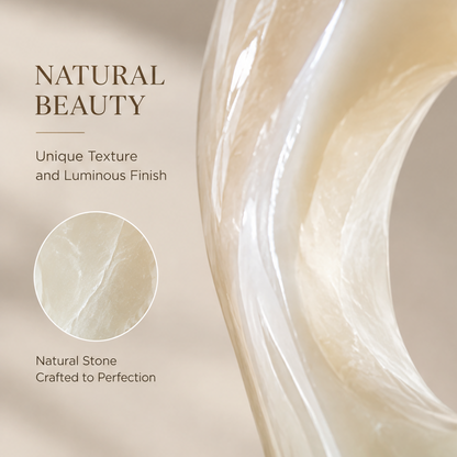 Close-up of luminous natural stone surface texture and open void — Natural Beauty, Unique Texture and Luminous Finish. Natural Stone Crafted to Perfection