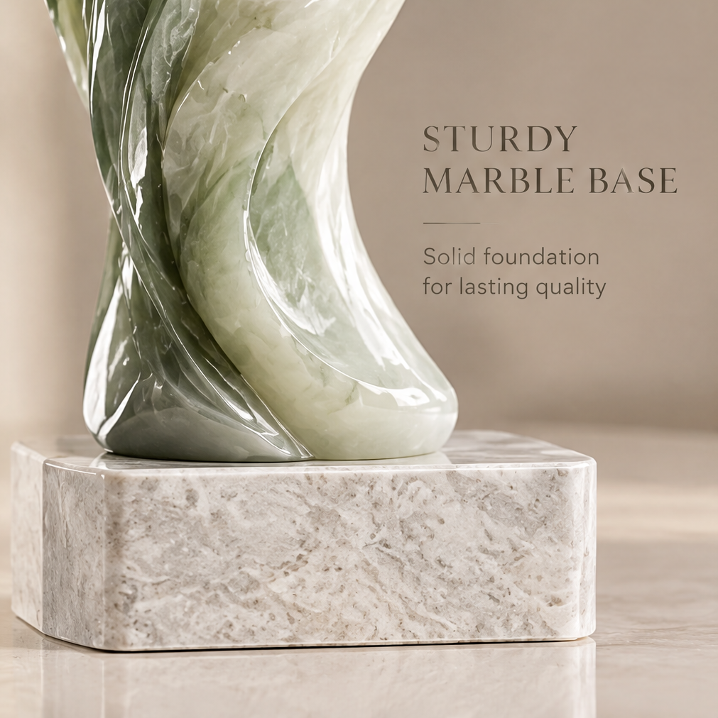 Detail of sturdy marble base — Solid foundation for lasting quality