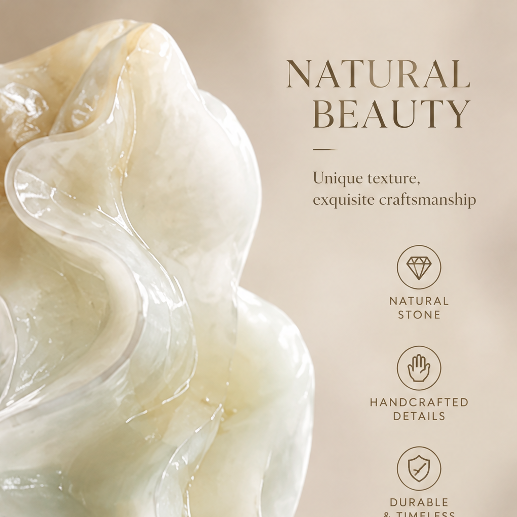 Close-up of natural stone surface texture and wave form — Natural Beauty, unique texture, exquisite craftsmanship. Natural Stone, Handcrafted Details, Durable and Timeless